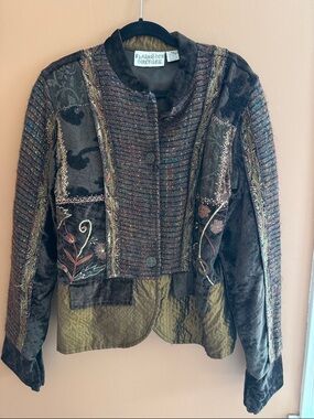 Vintage Flashback Couture Brown Embroidered Jacket